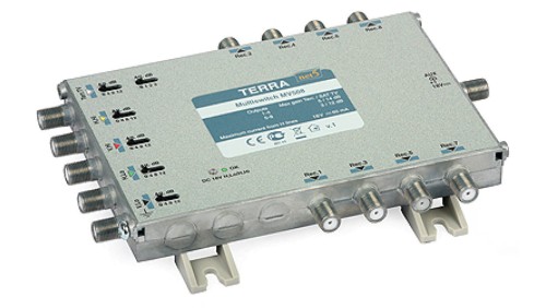 Multiswitch MV-508 Terra klasa A, 5-wejściowy 8-wyjściowy z regulacją wzmocnienia IF