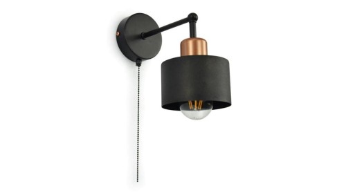 Lampa LOFT ABI-G K4W 1xE27 kinkiet czarno złota
