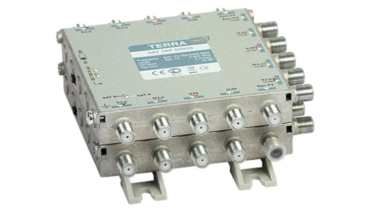 Odgałęźnik TV/SAT SD-910 klasa A, 9-we, 18-wy 10dB