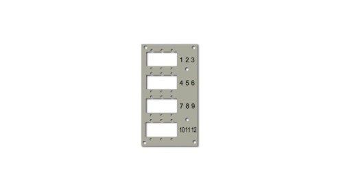 Panel przedni do przełącznicy EFB 53705.1V3 na 12 adapterów