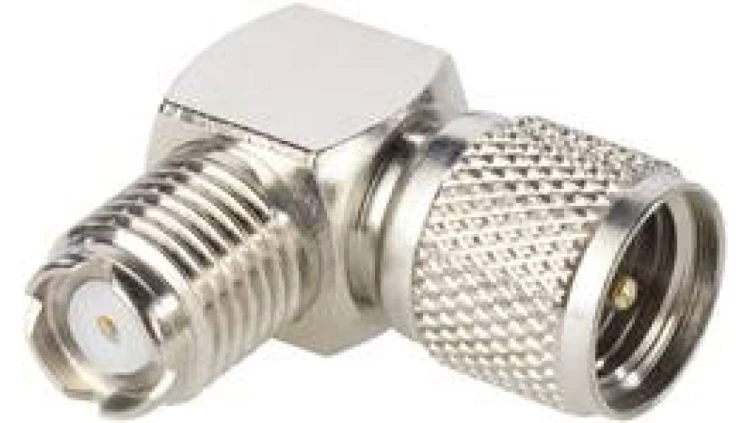 Adapter redukcja wtyk mini UHF/gniazdo mini UHF kątowy 06190
