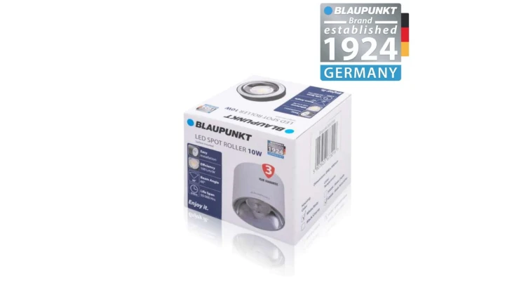 Blaupunkt Lampa LED natynkowa Spot Roller 10W biały barwa ciepła, BLAUPUNKT-DLW10WW
