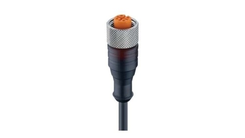 Kabel konfekcjonowany jednostronnie złącze M12 żeńskie proste 4-pinowe z gwintem samoblokującym RKT 4-225/10 M