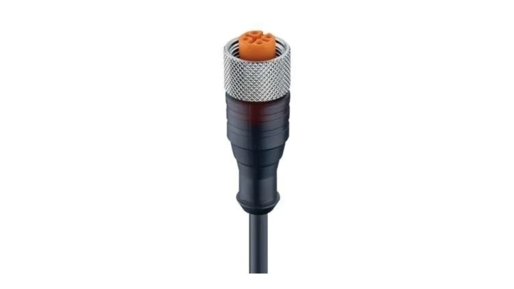 Kabel konfekcjonowany jednostronnie złącze M12 żeńskie proste 4-pinowe z gwintem samoblokującym RKT 4-225/10 M