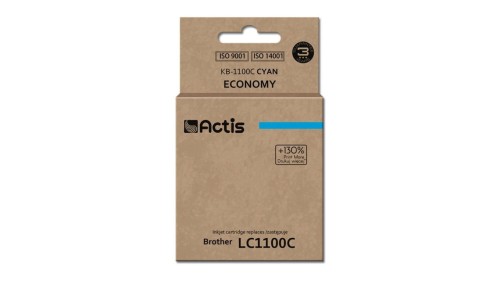 Tusz ACTIS KB-1100C (zamiennik Brother LC1100C/980C Standard 19 ml niebieski)