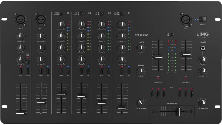 6-kanałowy mikser stereo MPX-206/SW
