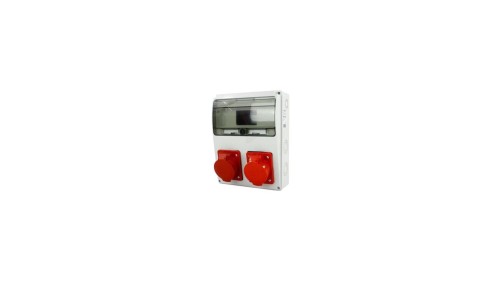 Rozdzielnica siłowa n/t 2x32A 5P 11-modułowa IP44 300x230x120 mmNBOX-11M.2