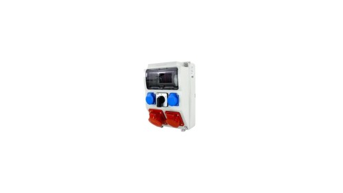 Rozdzielnica siłowa n/t 1x16A 5P 1x32A 5P 2x230V plus łącznik krzywkowy L-0-P 9-mod. 330x215x155 mm NBOX-9M.3