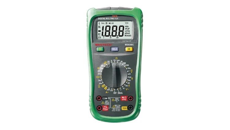 Miernik cyfrowy uniweraslny V AC, V DC, 0-10A DC, 0-10A AC, oporność, pojemność, częstotliwość, temperatura MS-8360C