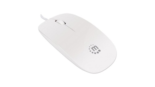 Mysz Optyczna USB 1000dpi SuperSlim Biała Manhattan