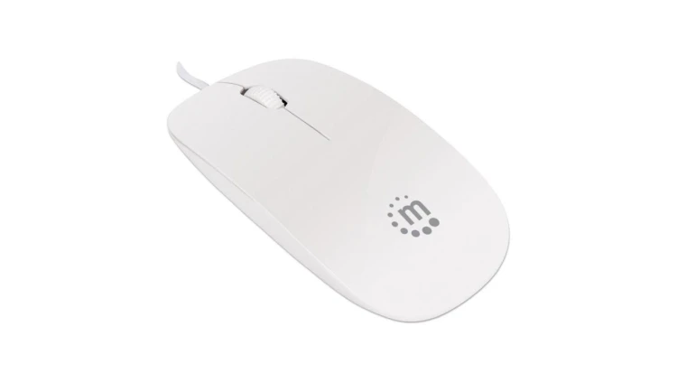 Mysz Optyczna USB 1000dpi SuperSlim Biała Manhattan