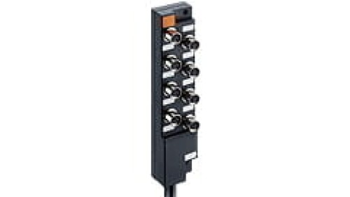 Koncentrator aktuator/sensor z wskaźnikiem funkcyjnym i operacyjnym LED 8-portów gniazdo M8 3-polowy ASBM 8/LED 3-345/15 M