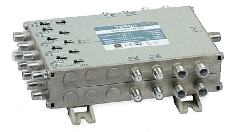 Multiswitch MV-908L TERRA klasa A, 9-wejściowy, 8-wyjściowy z aktywną naziemną - bez zasilacza