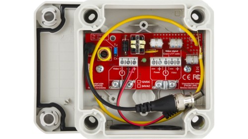 1-kanałowe zewnętrzne zabezpieczenie przeciwprzepięciowe serii EXT, video i zasilania 24V AC, BOX HD-1-EXT/24VAC