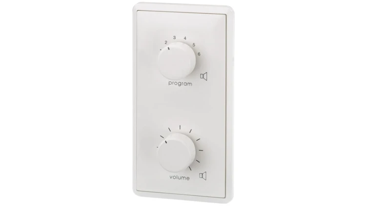 Regulator głośności PA 12W, z 24V przekaźnikiem priorytetowym oraz selektorem źródeł ATT-412PEU