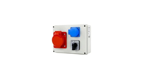 Rozdzielnica siłowa n/t 1x16A 5P 1x230V łącznik krzywkowy L-0-P IP44 154x199x77 mm NBOX19.7