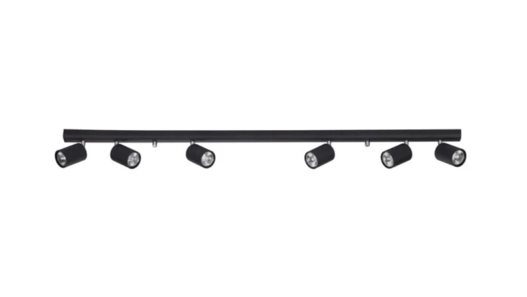 Oprawa punktowa max 6x10W led GU10 230V czarna EYE SPOT BLACK 6611