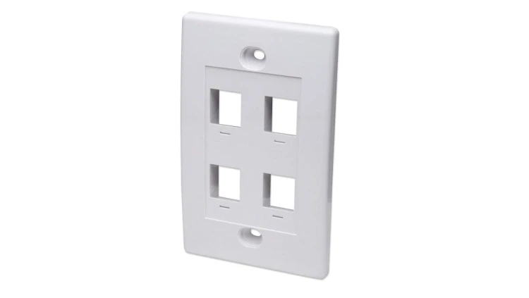 Czteroportowy panel na moduły Keystone do puszki 517874 IWP-MD PSTR-4W