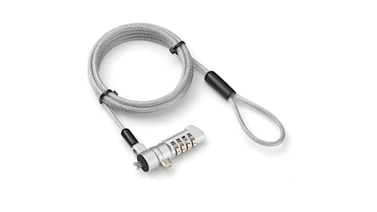 Linka zabezpieczająca do laptopa Nano Slot 2.5x5.5mm na Szyfr 1.8m