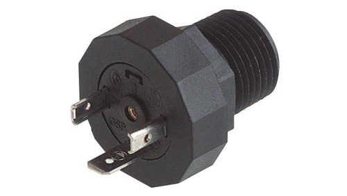 Złącze DIN gwintowane typ A 3-pin (2+1PE) czarny 400 V AC/DC 16 A GSP 212 1/2-14 NPTF-1