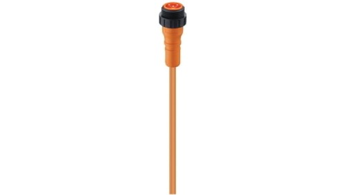 Kabel zasilający jednostronnie zakończony 7/8 męskie proste 3-pin(2+PE) pomarańczowa obudowa 230 V AC/DC 12 A PVC RS 30-01/2 M