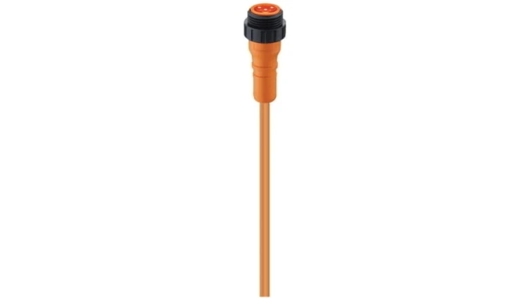 Kabel zasilający jednostronnie zakończony 7/8 męskie proste 3-pin(2+PE) pomarańczowa obudowa 230 V AC/DC 12 A PVC RS 30-01/2 M