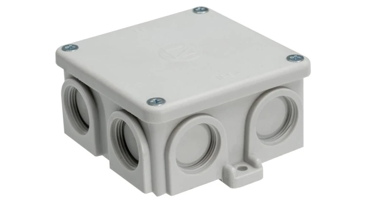 Puszka natynkowa, materał-bakelit, kolor RAL7035, IP54, 500V, 7 wyjść K76