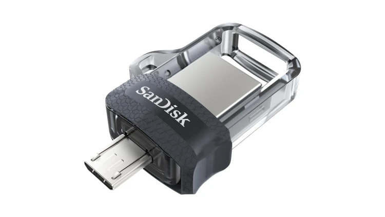 Pendrive SanDisk Ultra Dual Drive SDDD3-064G-G46 (64GB microUSB, USB 3.0 kolor czarny)