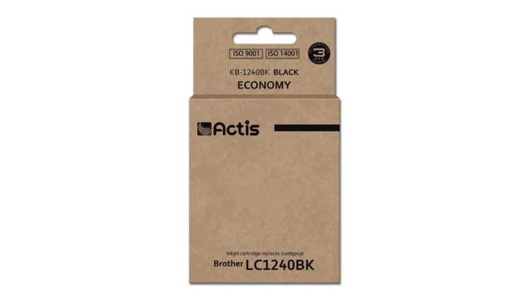 Tusz ACTIS KB-1240Bk (zamiennik Brother LC1240BK/LC1220BK Standard 19 ml czarny)