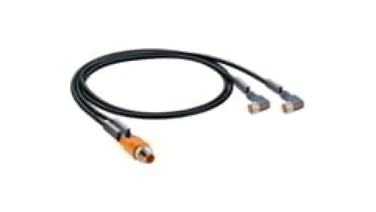Kabel konfekcjonowany-rozdzielacz obustronny złącza M12 męskie 2x M8 żeńskie kątowe LED czarny PUR ASB 2-RKMWV/LED A 3-224/2 M