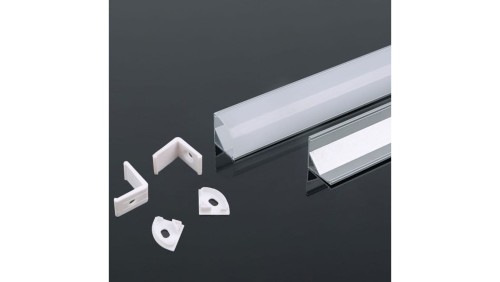 Profil kątowy aluminiowy Mleczny do taśm LED 2000x15,8x15,8mm 3353