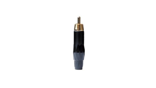 Wtyk RCA metalowy RCAMB, czarno-niebieski LIN000013 /5szt./