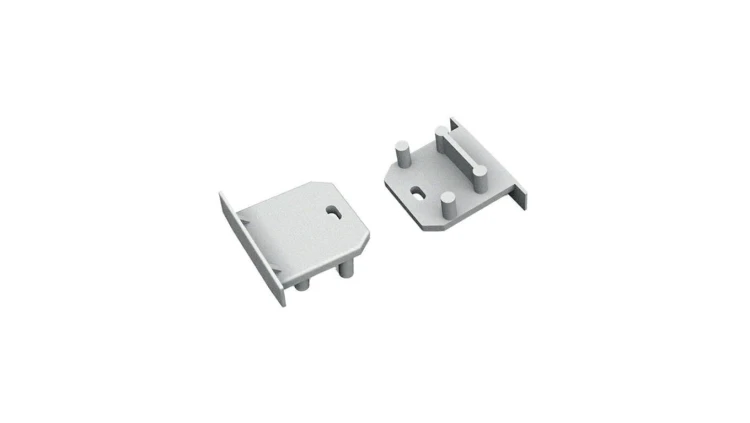 Zaślepka do profil DEEP10 GEN2 SQ srebrna z otworem 96990040 - 1szt