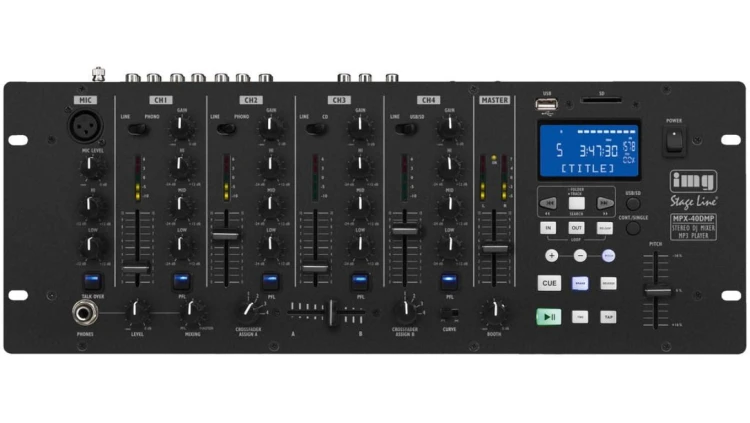 Mikser stereo dla DJ, z wbudowanym odtwarzaczem MP3 MPX-40DMP