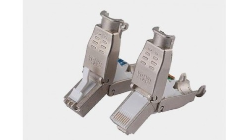 Wtyk modularny przemysłowy RJ-45 8p8c kat.6 ekranowany beznarzędziowy do skrętki FTP / STP / SFTP 24658