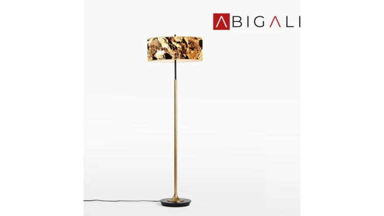 Lampa podłogowa 6629 Marble Stone 601B 38 x 153 cm, ABIGALI-MFLR-6629-601B