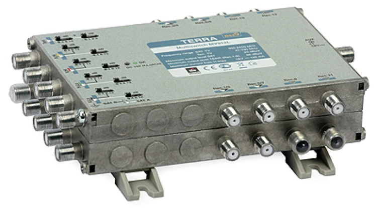 Multiswitch MV-912L TERRA klasa A, 9-wejściowy, 12-wyjściowy z aktywną naziemną - bez zasilacza
