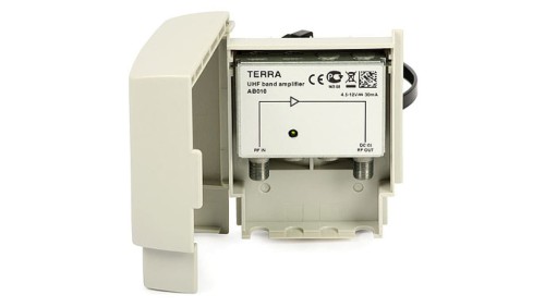 Wzmacniacz masztowy DVB-T UHF AB010 Terra (15 dB DC 5V/12V)