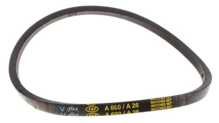 Pas napędowy, profil A, materiał: PET, guma, 13mm x 8mm x 660mm, RS PRO