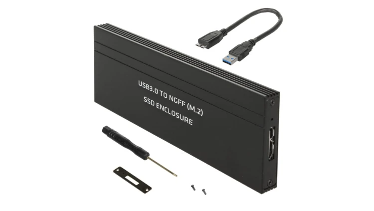 Obudowa dysku Maclean, SSD M.2, NGFF, USB 3.0, rozmiary 2230/2240/2260/2280, aluminiowa obudowa, MCE582