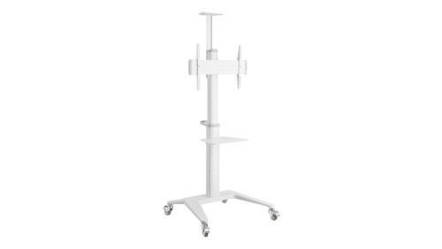 Mobilny Stojak do Telewizora 37-70 Cali 70kg 2 Półki Biały