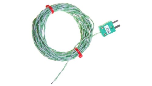Termopara typ K do +250C 1m kabel 1m, Teflon PFA EN 60584-3:2008, IEC 584-3