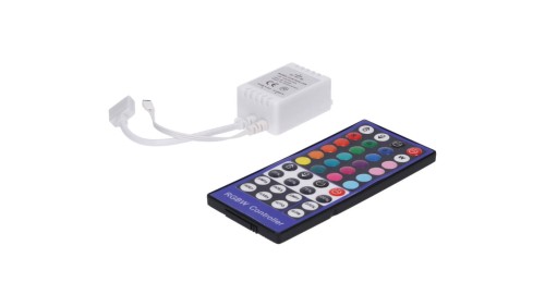 Sterownik LED RGBW 4x2A 40-key IR 12-24V Prescot