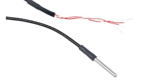 Termopara typ PT 100, -50C do +250C 25mm kabel 2m, Stal nierdzewna