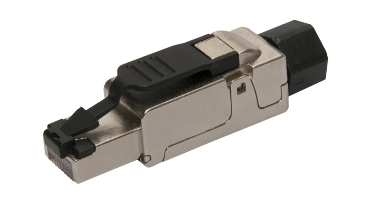 Uniwersalny przemysłowy konektor RJ45 CAT6A STP samozaciskowy SXRJ45-6A-STP-BK-SA