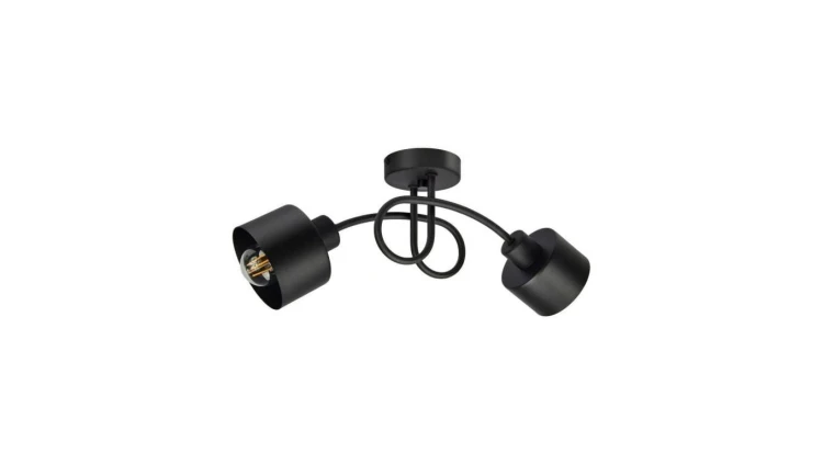 Lampa LOFT ABI P6 czarna 2xE27 plafon