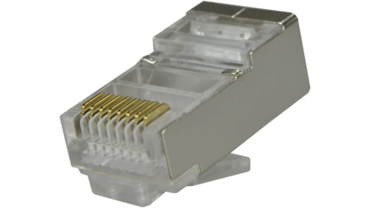 Wtyk modularny RJ45 8P8C kat.5e ekranowany FTP drut NEKU /woreczek 100szt./