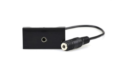 Moduł 1M 22,5x45 mini Jack 3,5 20cm czar. Mediabox NEKU