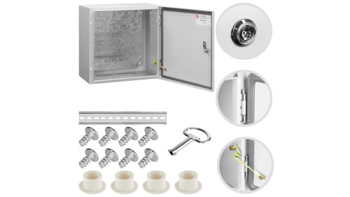 Obudowa hermetyczna rozdzielnia metalowa z płytą montażową 400x400x250 IP65 natynkowa NEKU