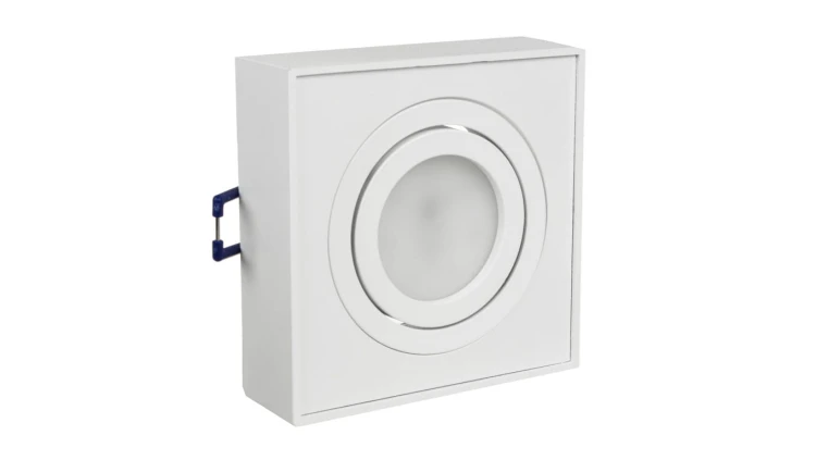Punktowa oprawa sufitowa Maclean, dla źródeł światła MR16/GU10, kolor biały, 94x94x32mm, kwadratowa, alu, MCE464 W